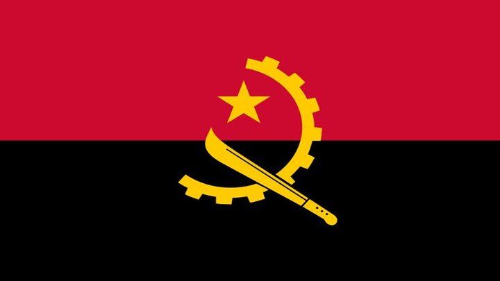 Angola yellow and black flag