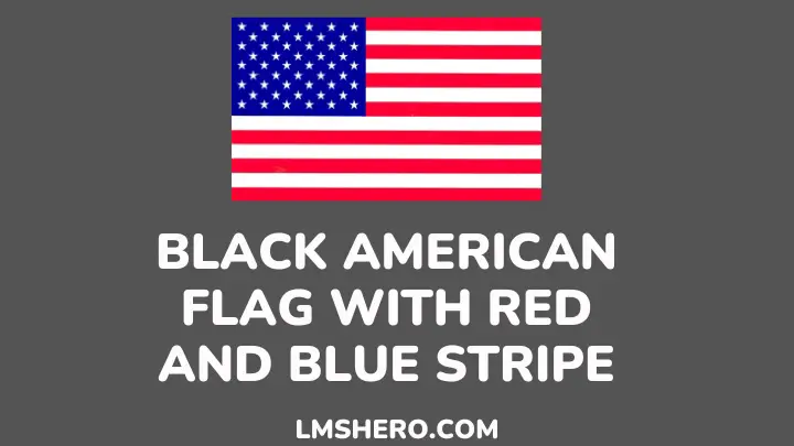 black american flag with red and blue stripe - lmshero