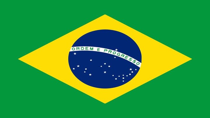 Brazil green and yellow flag