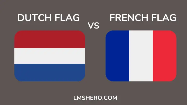 Comparing flags: Netherlands vs. Russia, France, Luxembourg and others 