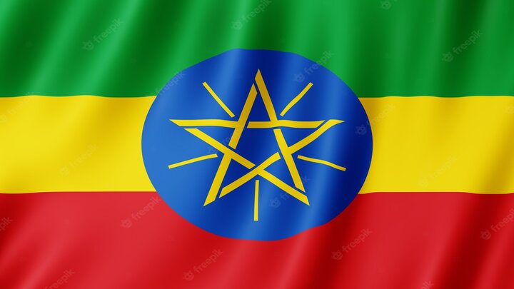 Ethiopia green and yellow flag