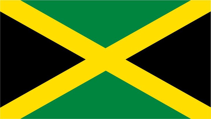 Jamaica green and yellow flag