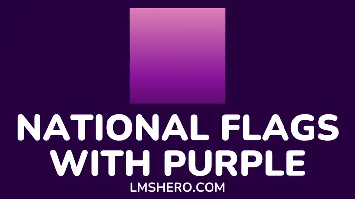 national flags with purple